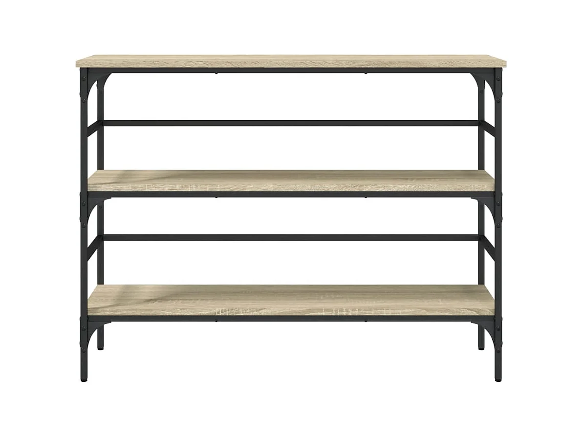 Table console chêne sonoma 100x32x75 cm bois d'ingénierie