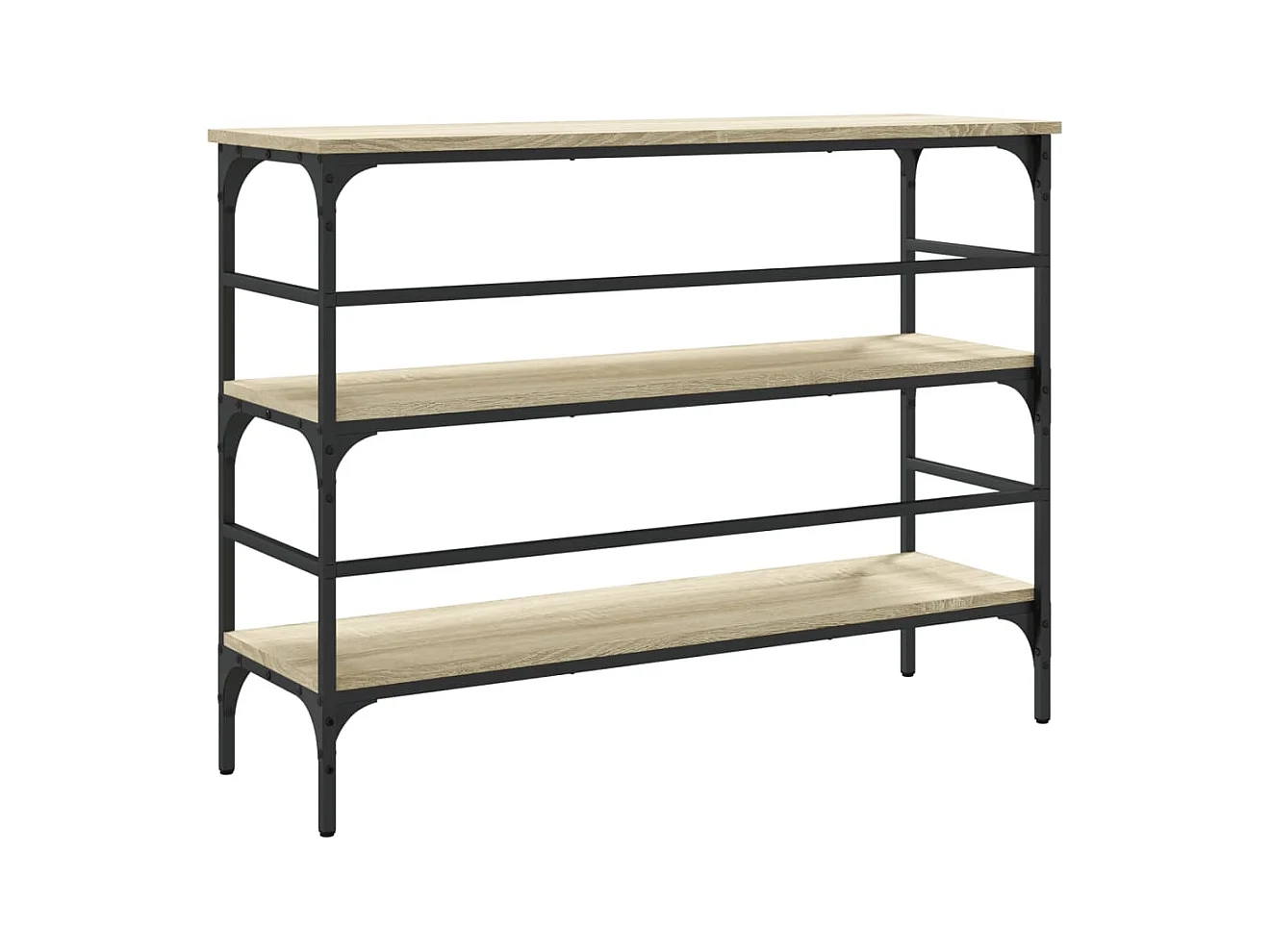 Table console chêne sonoma 100x32x75 cm bois d'ingénierie