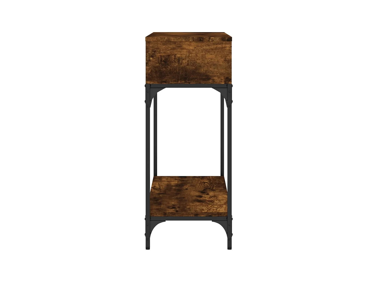 Table console chêne fumé 100x30,5x75 cm bois d'ingénierie