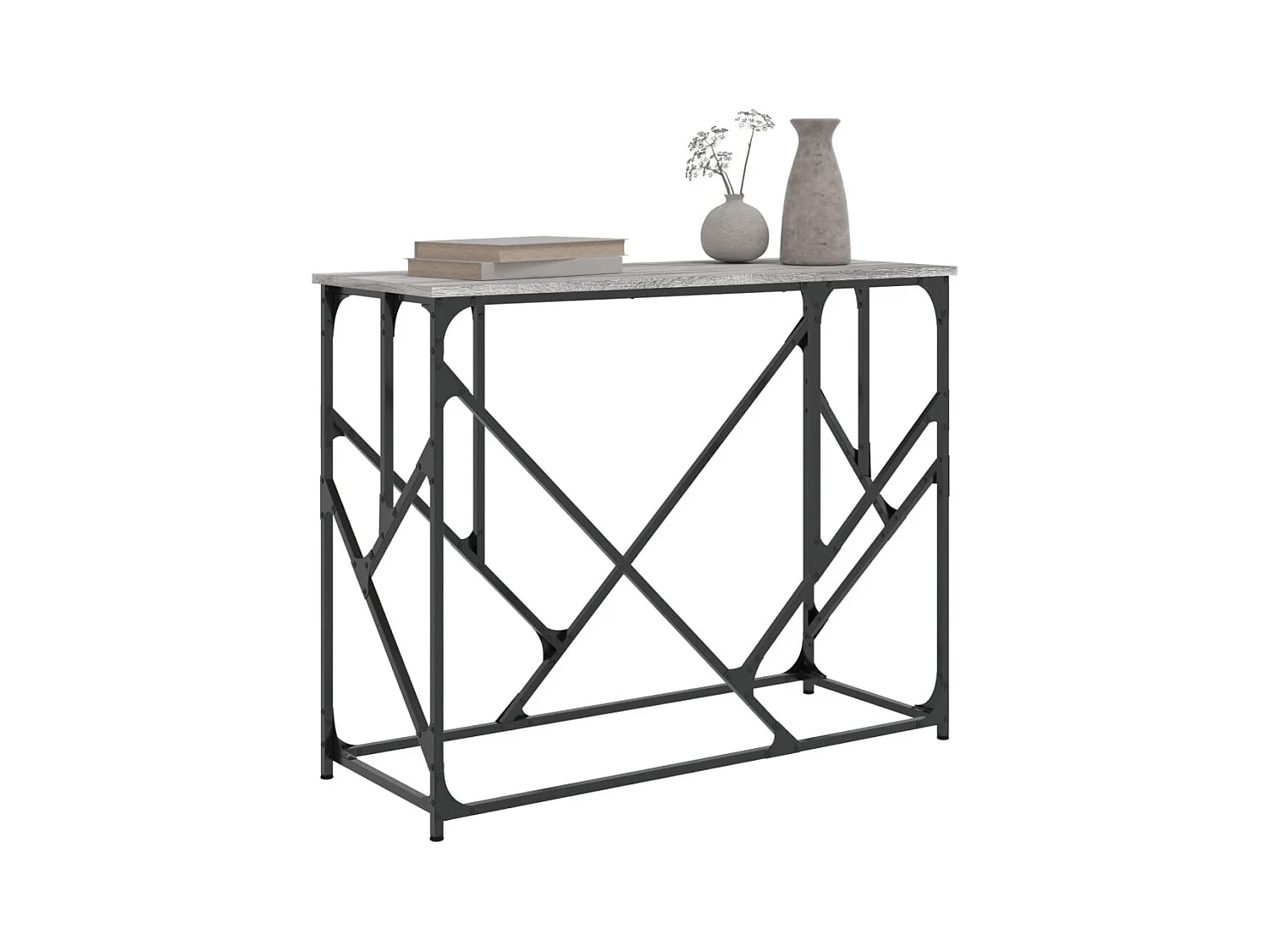 Sonoma grijze consoletafel 100x40x80 cm bewerkt hout