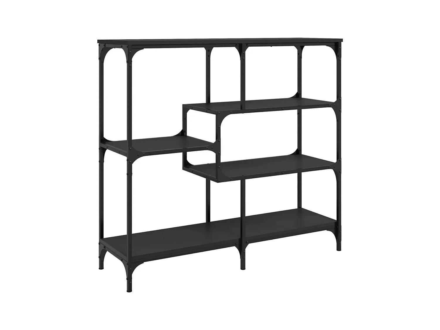 Zwarte consoletafel 103x32x95 cm bewerkt hout