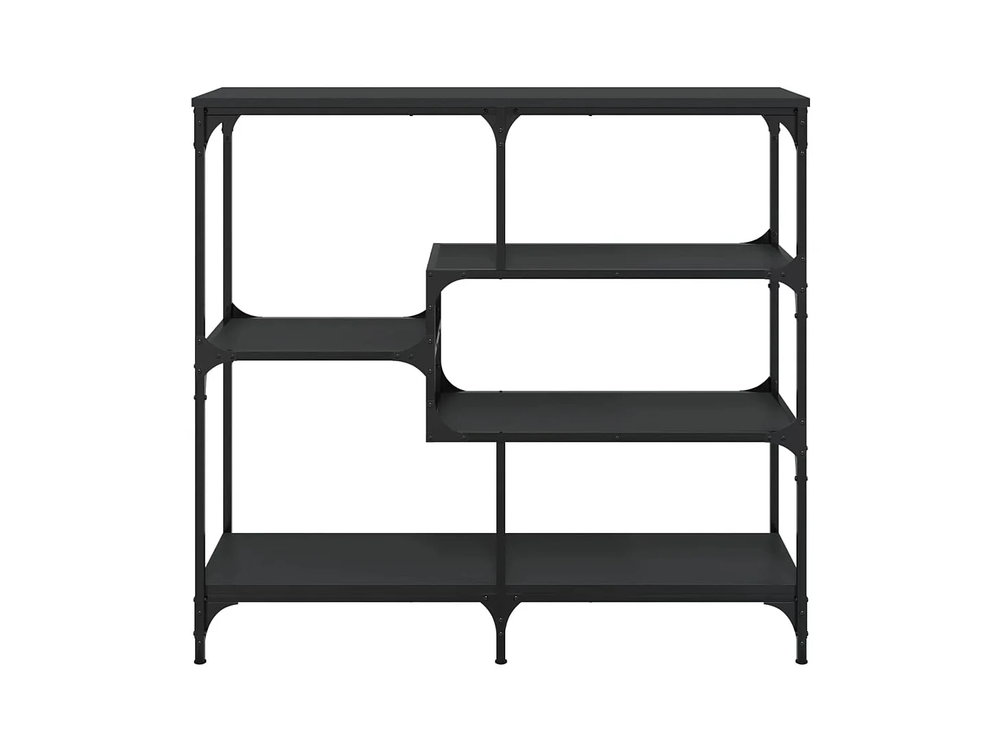 Zwarte consoletafel 103x32x95 cm bewerkt hout