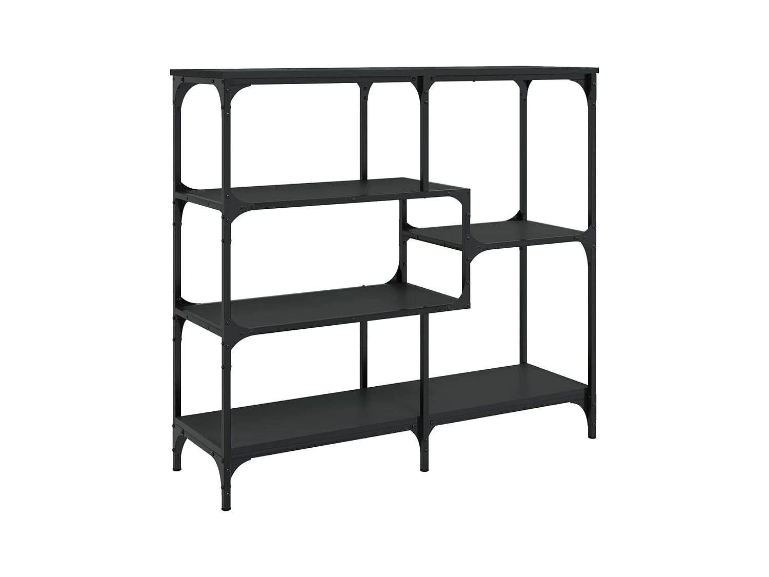 Zwarte consoletafel 103x32x95 cm bewerkt hout