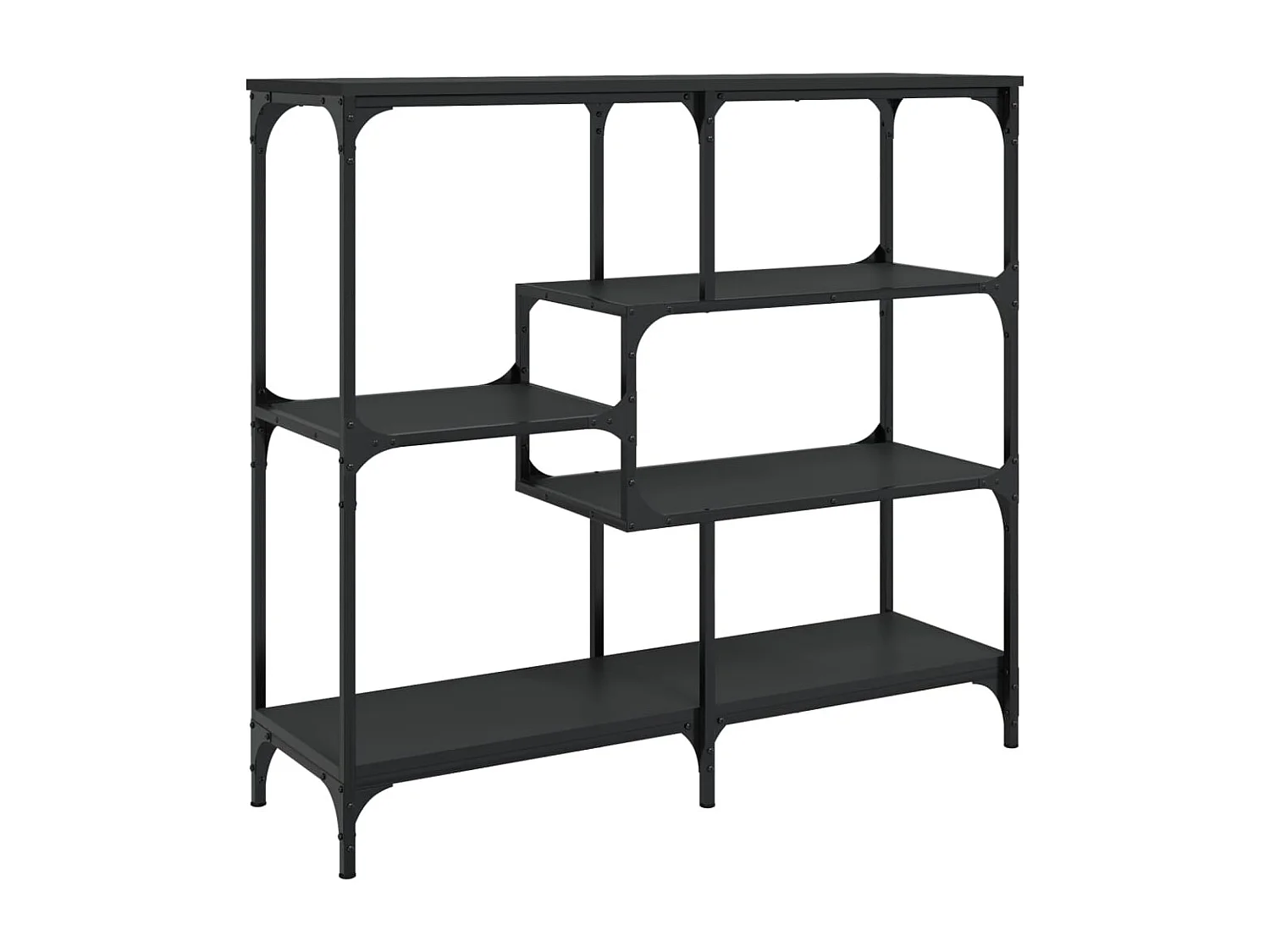 Table console noir 103x32x95 cm bois d'ingénierie