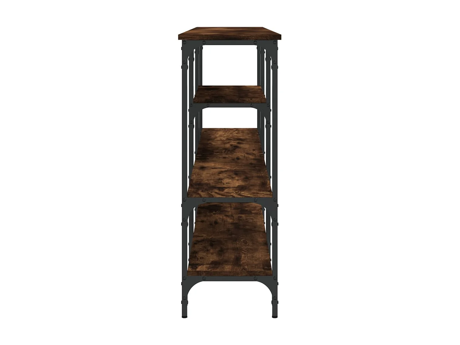 Consolle in rovere affumicato 160x29x80 cm in legno ingegnerizzato