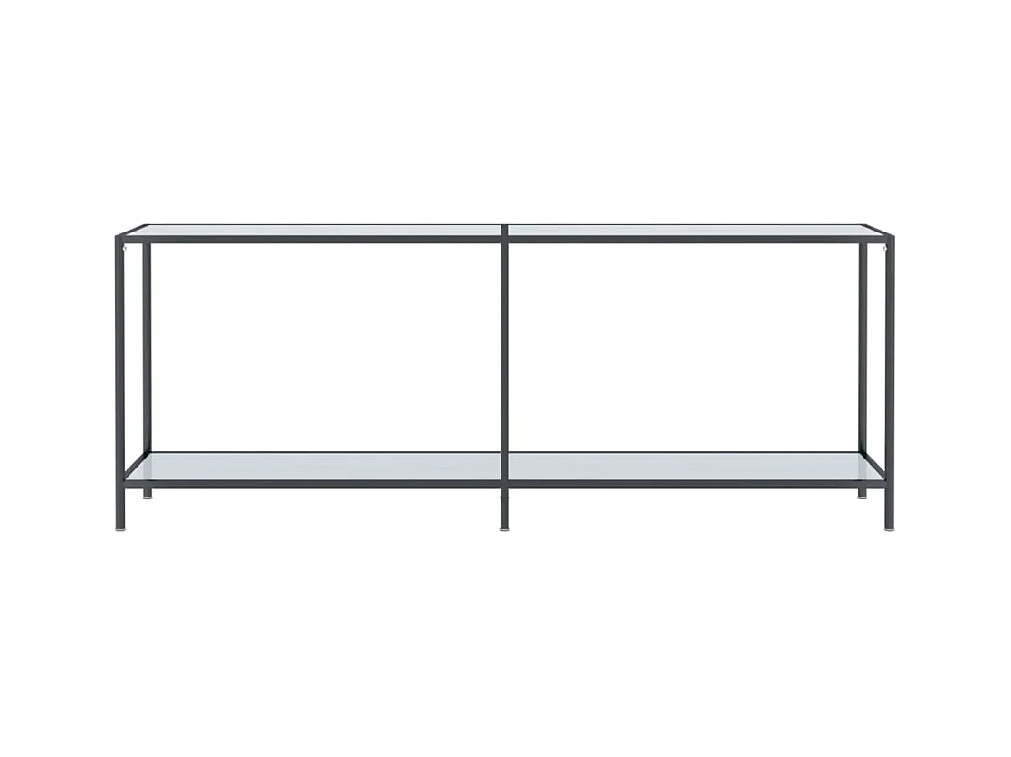 Table console Blanc 200x35x75,5 cm Verre trempé