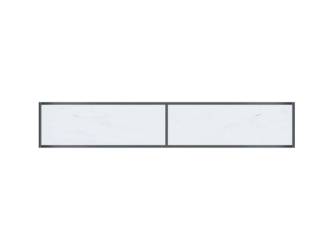 Table console Blanc 200x35x75,5 cm Verre trempé