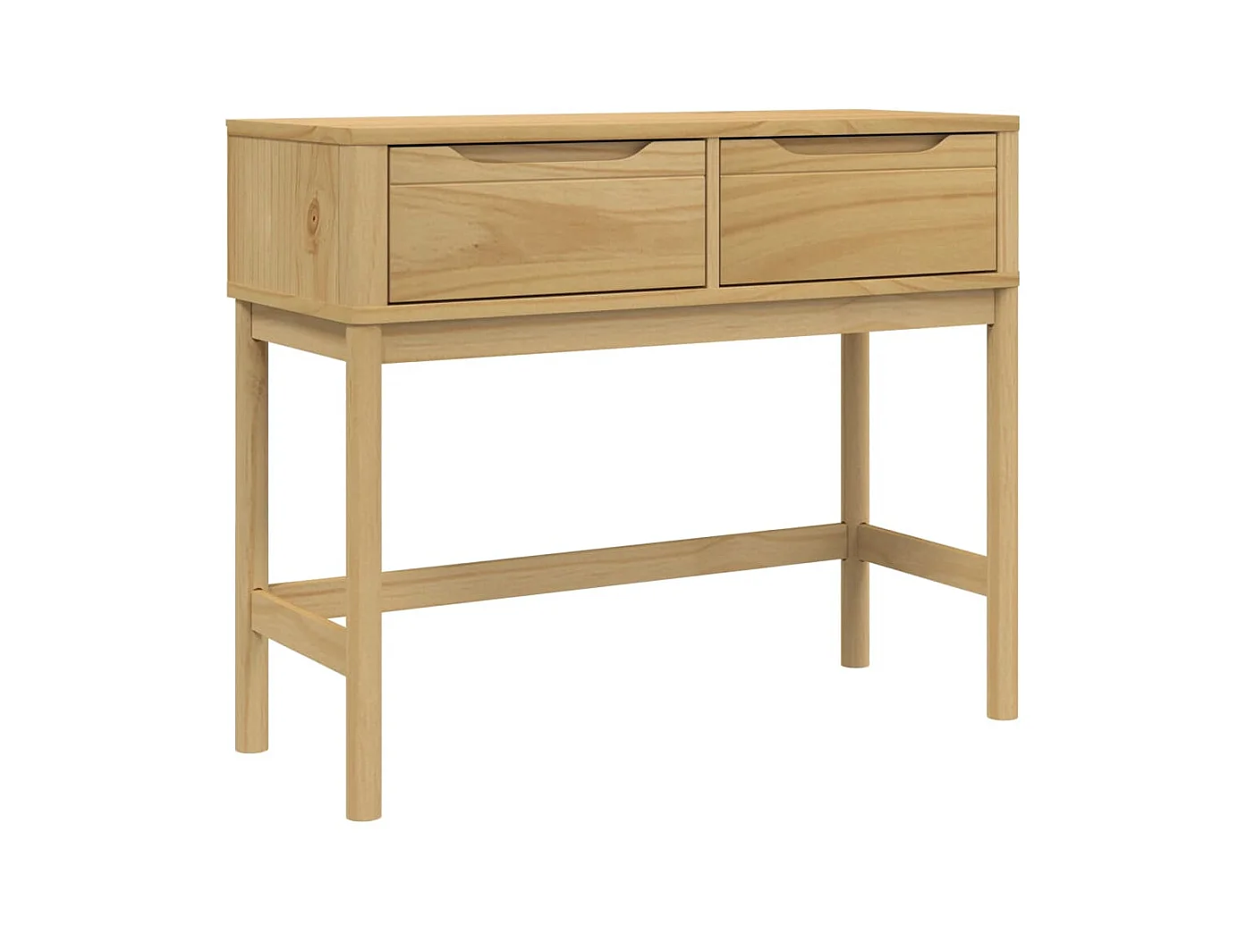 Table console marron cire 89,5x36,5x73 cm pin massif