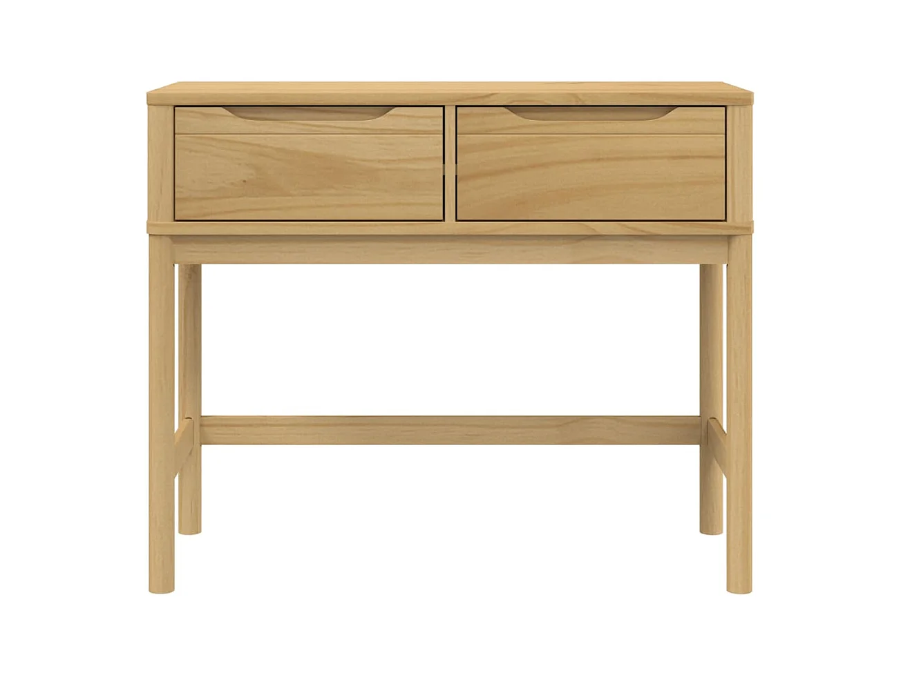 Table console marron cire 89,5x36,5x73 cm pin massif