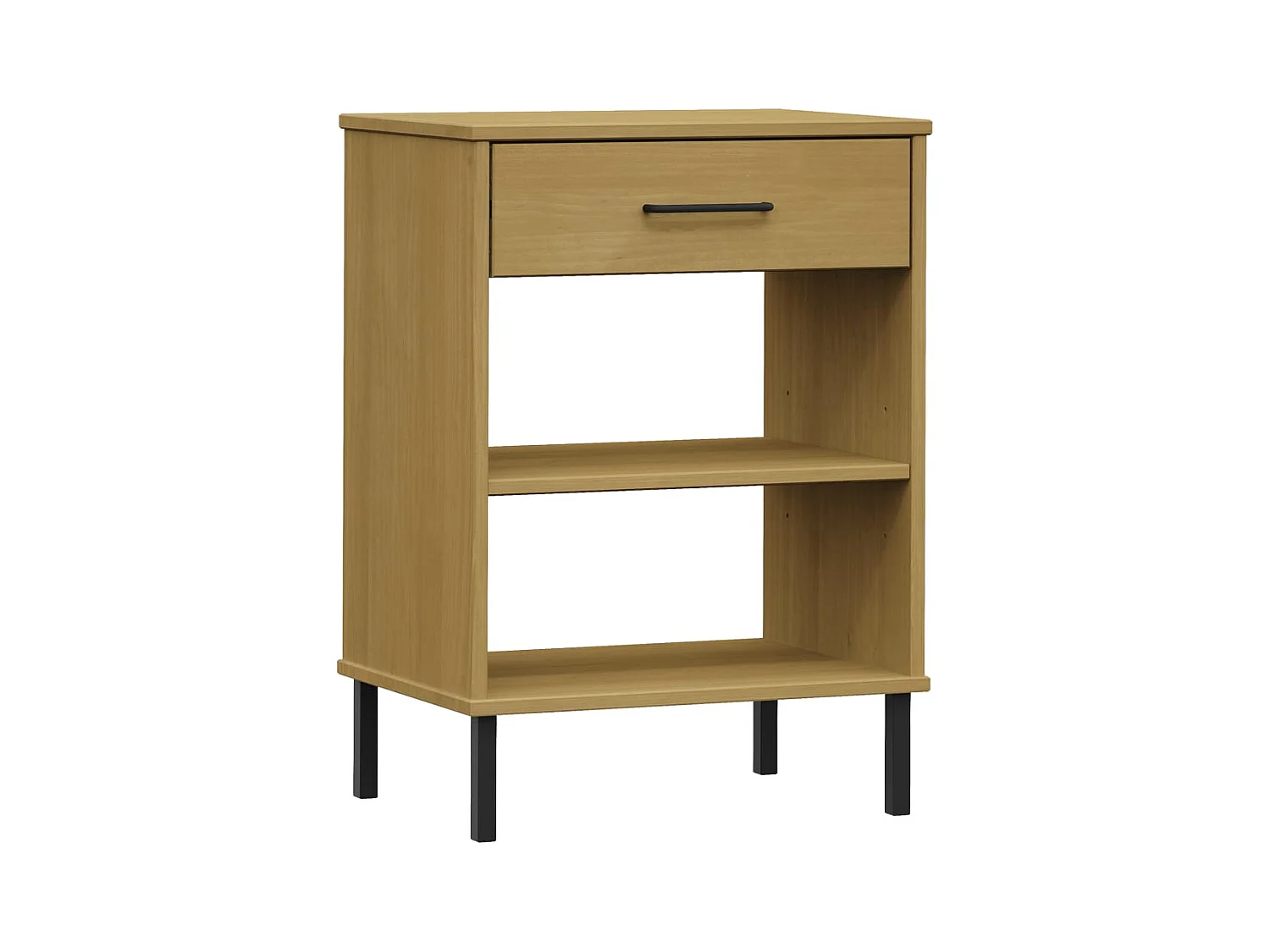 Armoire console avec pieds en métal Marron Bois pin massif OSLO