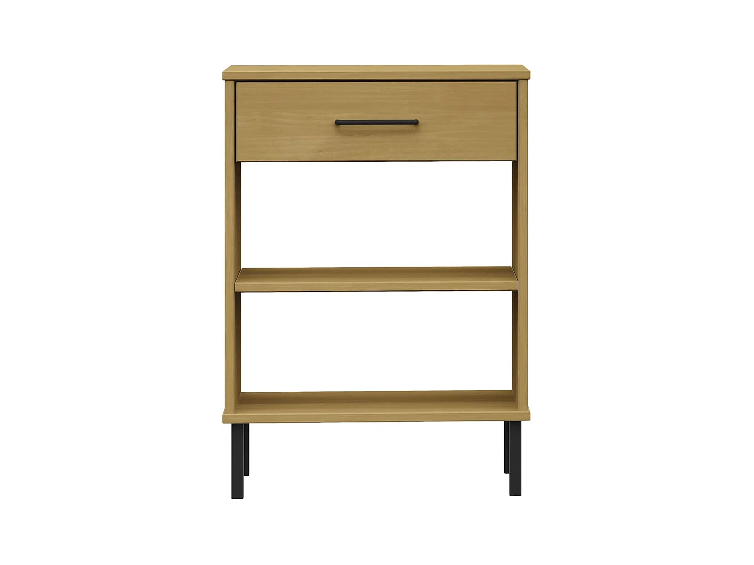 Armoire console avec pieds en métal Marron Bois pin massif OSLO