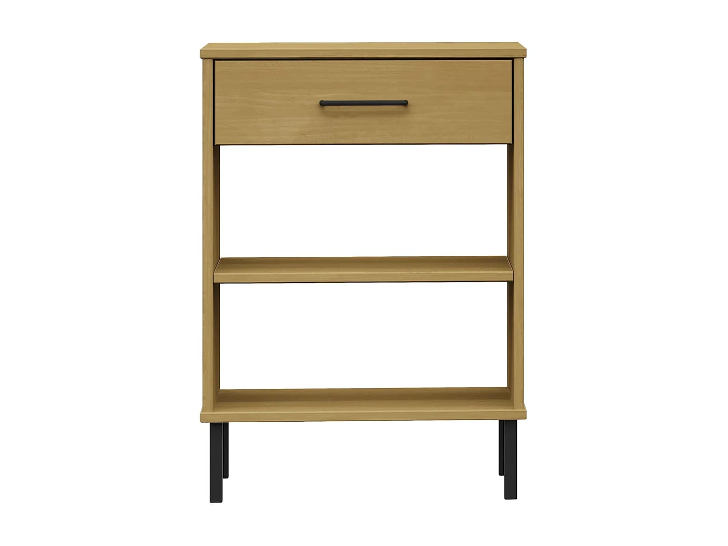 Armoire console avec pieds en métal Marron Bois pin massif OSLO