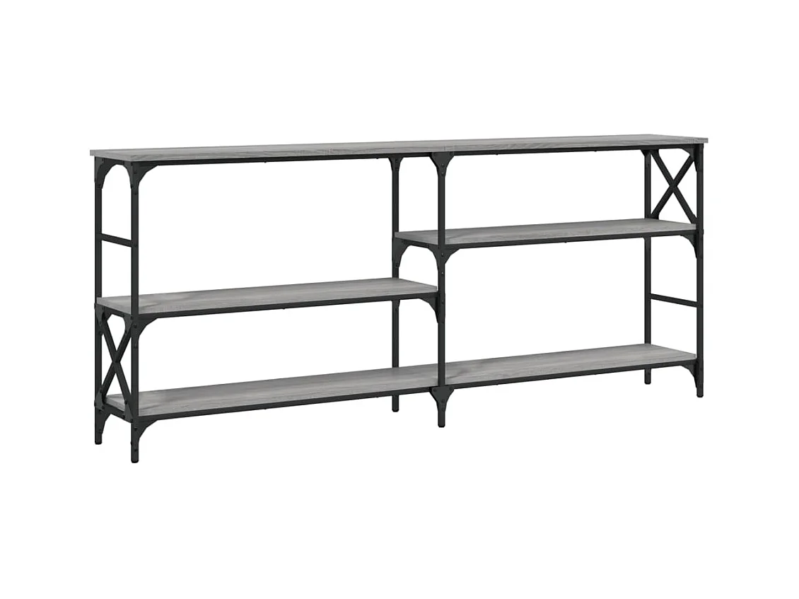 Table console sonoma gris 180x29x76,5 cm bois d'ingénierie