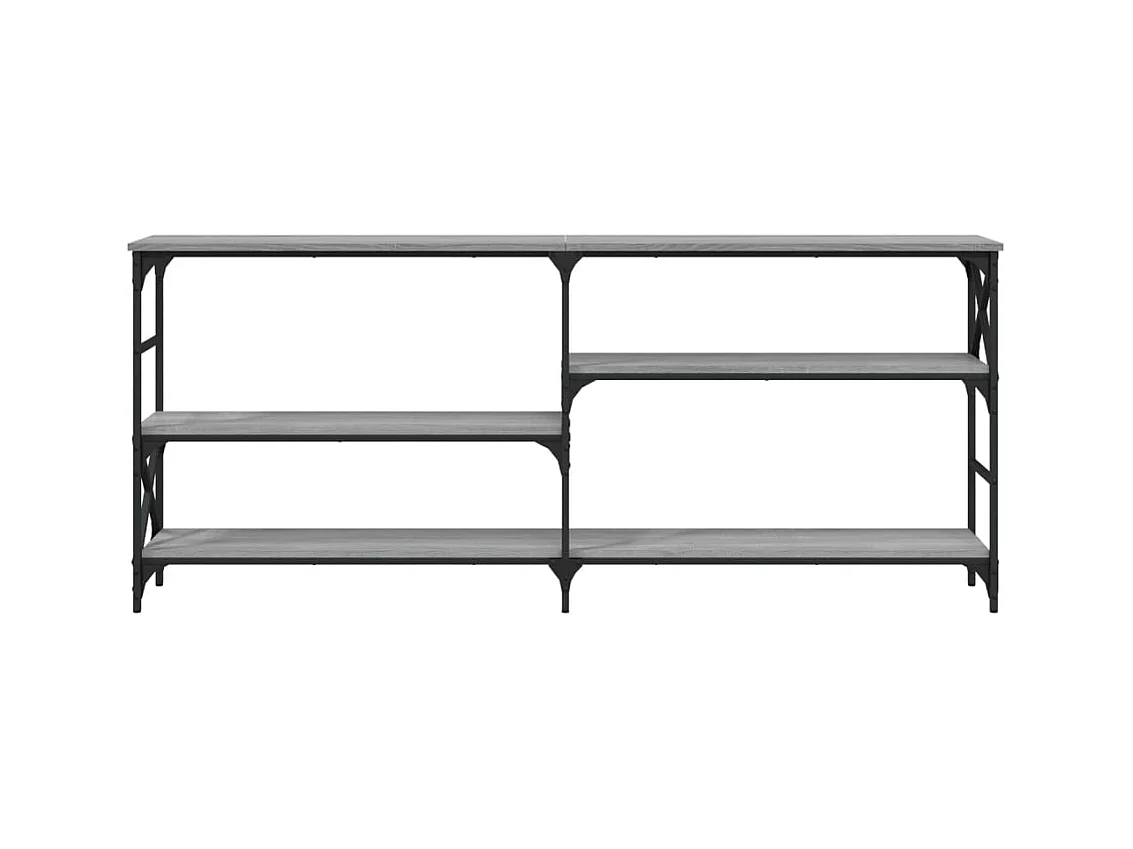 Table console sonoma gris 180x29x76,5 cm bois d'ingénierie