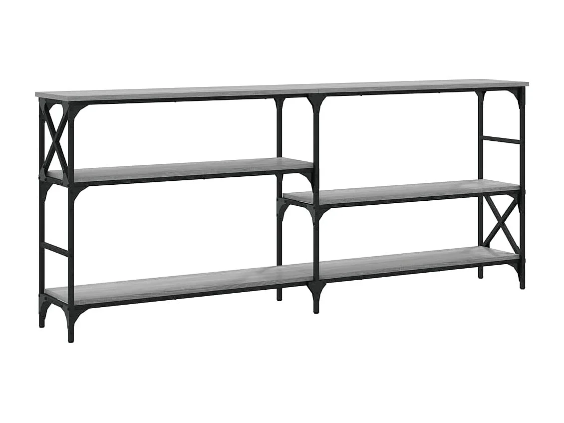 Table console sonoma gris 180x29x76,5 cm bois d'ingénierie