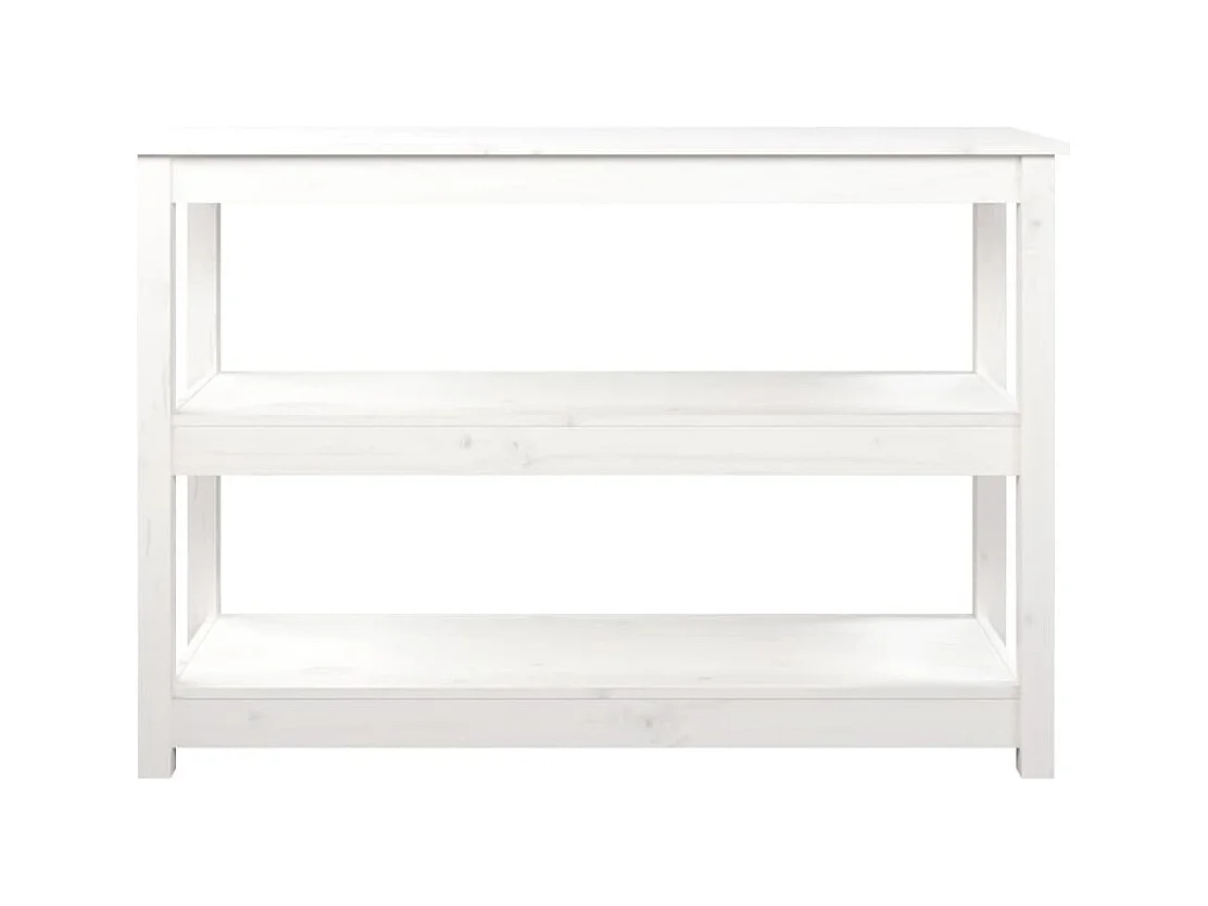 Tavolo consolle Bianco 110x40x74 cm Legno massello di pino