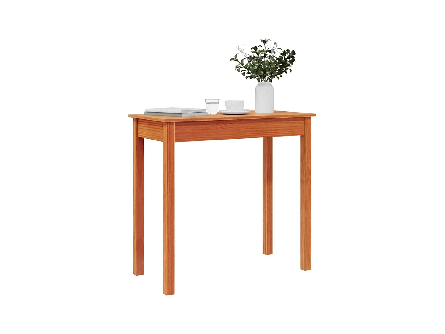 Table console marron miel 80x40x75 cm bois massif de pin