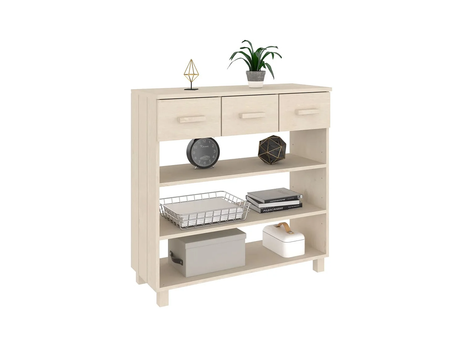 Table console  Marron miel 90x35x90 cm Bois massif de pin