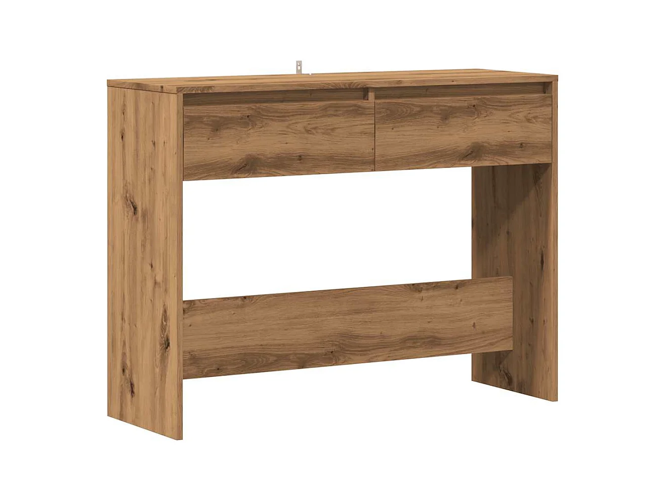 Table console chêne artisanal 100x35x76,5 cm bois d'ingénierie