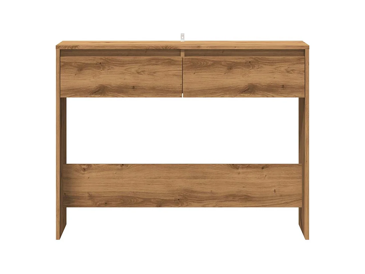 Table console chêne artisanal 100x35x76,5 cm bois d'ingénierie