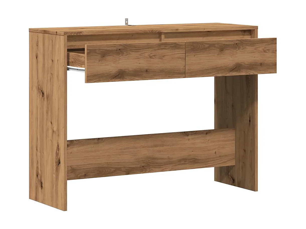 Consoletafel handgemaakt eikenhout 100x35x76,5 cm bewerkt hout