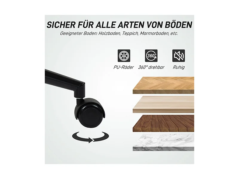 Chaise de bureau sans accoudoirs, avec fonction pivotante et réglable, tissu lin, gris foncé (60x47x89 cm)