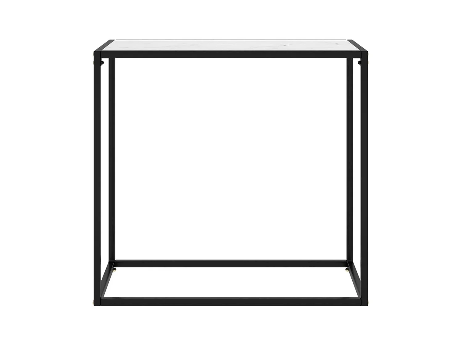 Table console Blanc 80x35x75 cm Verre trempé