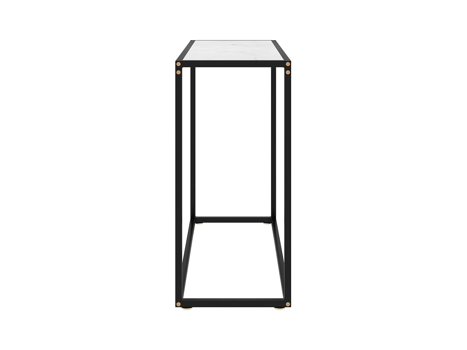 Table console Blanc 80x35x75 cm Verre trempé