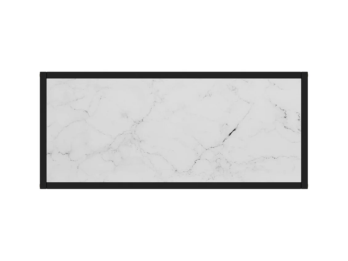 Table console Blanc 80x35x75 cm Verre trempé