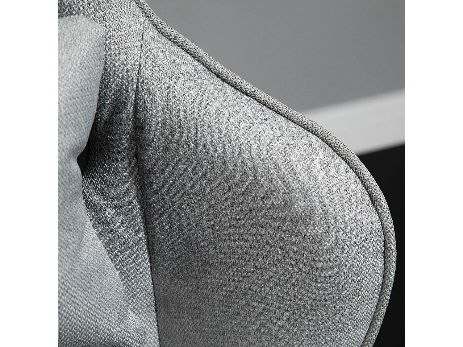 Chaise de bureau avec accoudoirs réglables, soutien lombaire et coussin amovible, mousse, gris (73x57x127-135 cm)