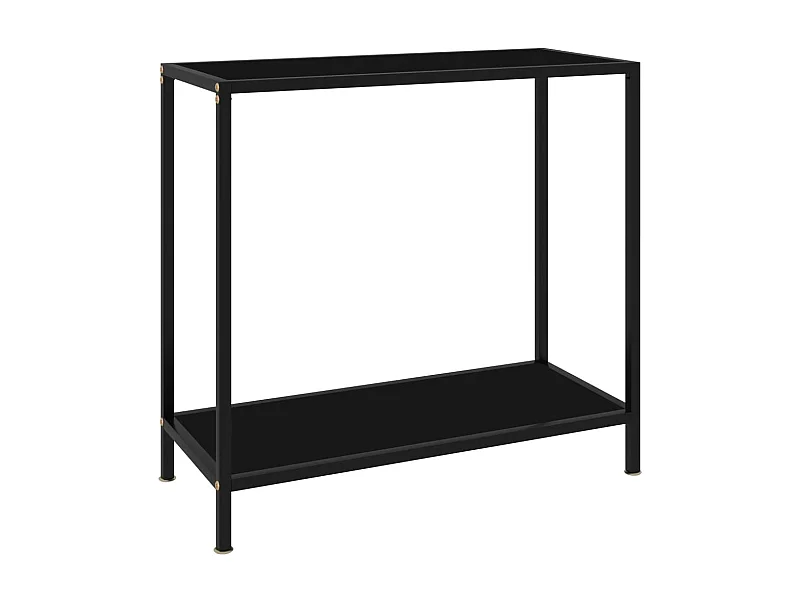 Zwarte consoletafel 80x35x75 cm Gehard glas