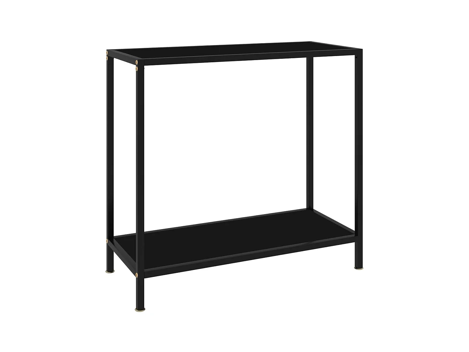 Consolle nera 80x35x75 cm Vetro temperato