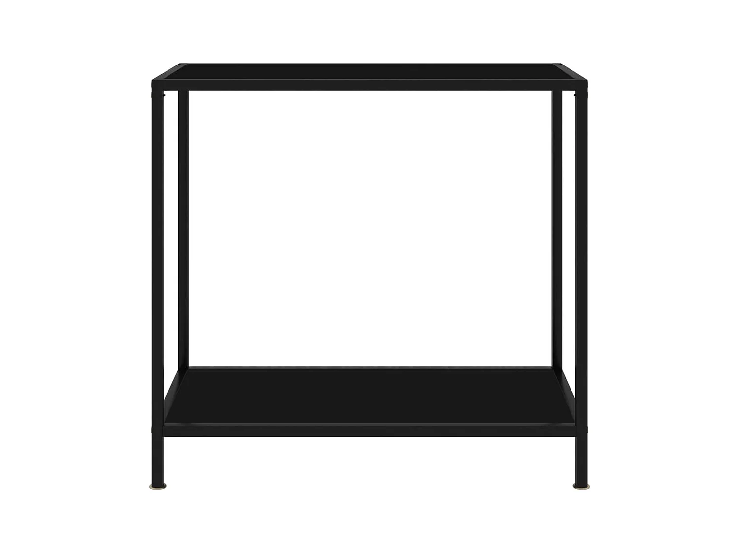 Consolle nera 80x35x75 cm Vetro temperato