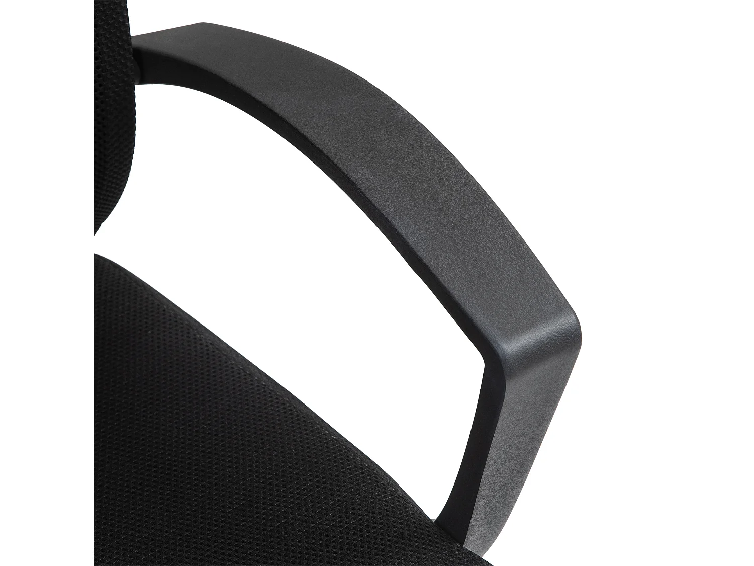 Chaise de bureau ergonomique avec fonction bascule, réglable en hauteur, tissu, noir (62x60x92-102 cm)