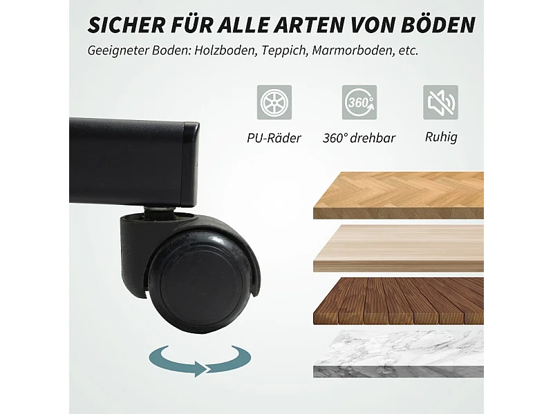 Fauteuil de bureau avec fonction massage, dossier inclinable, mousse haute densité, polyester, gris (70x65x117cm)