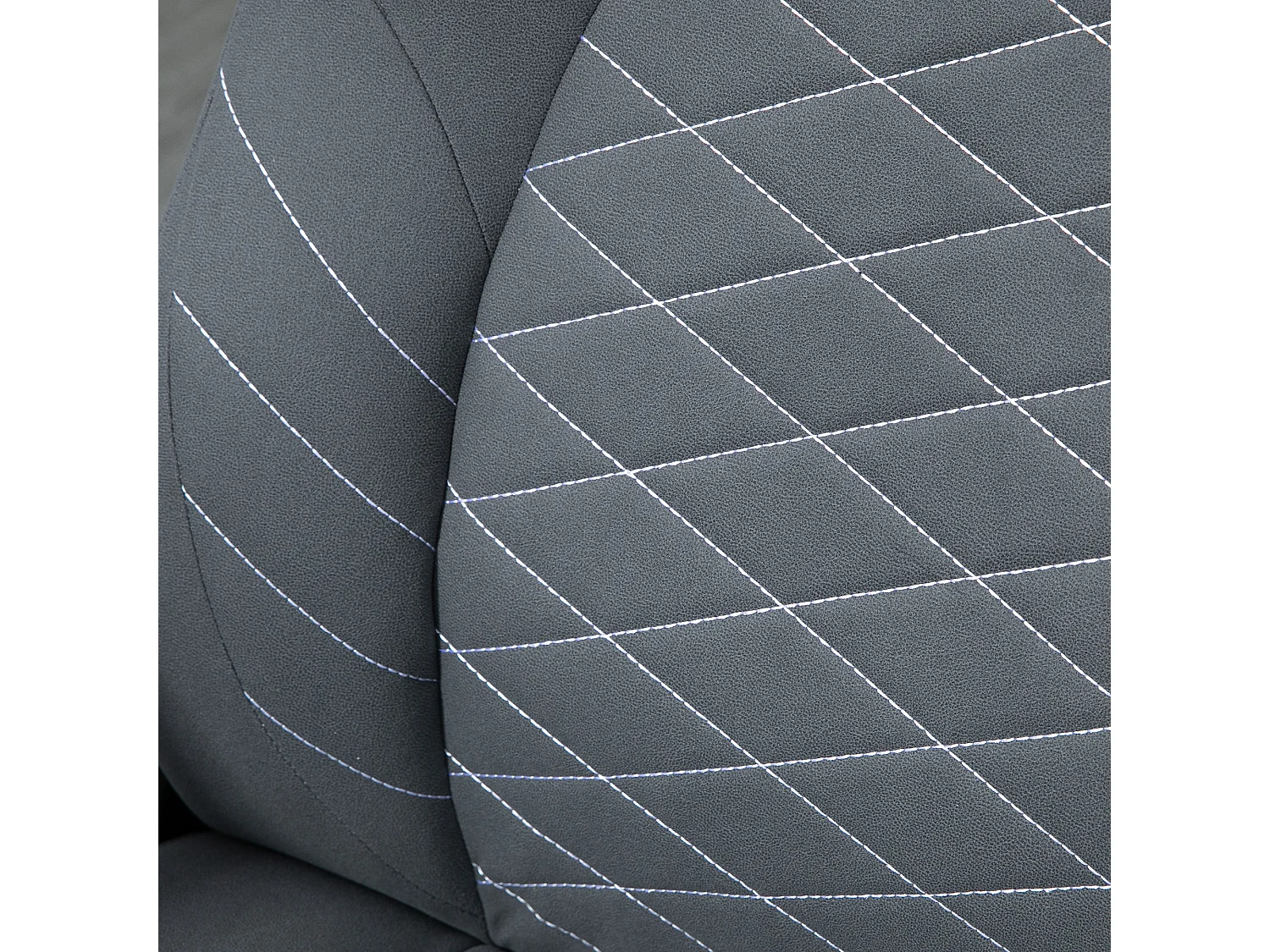 Fauteuil de bureau ergonomique avec fonction bascule, accoudoirs réglables, polyester gris foncé (65.5x69.5x122cm)