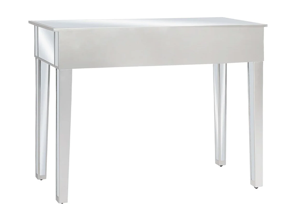 Table console miroir MDF et verre 106,5 x 38 x 76,5 cm