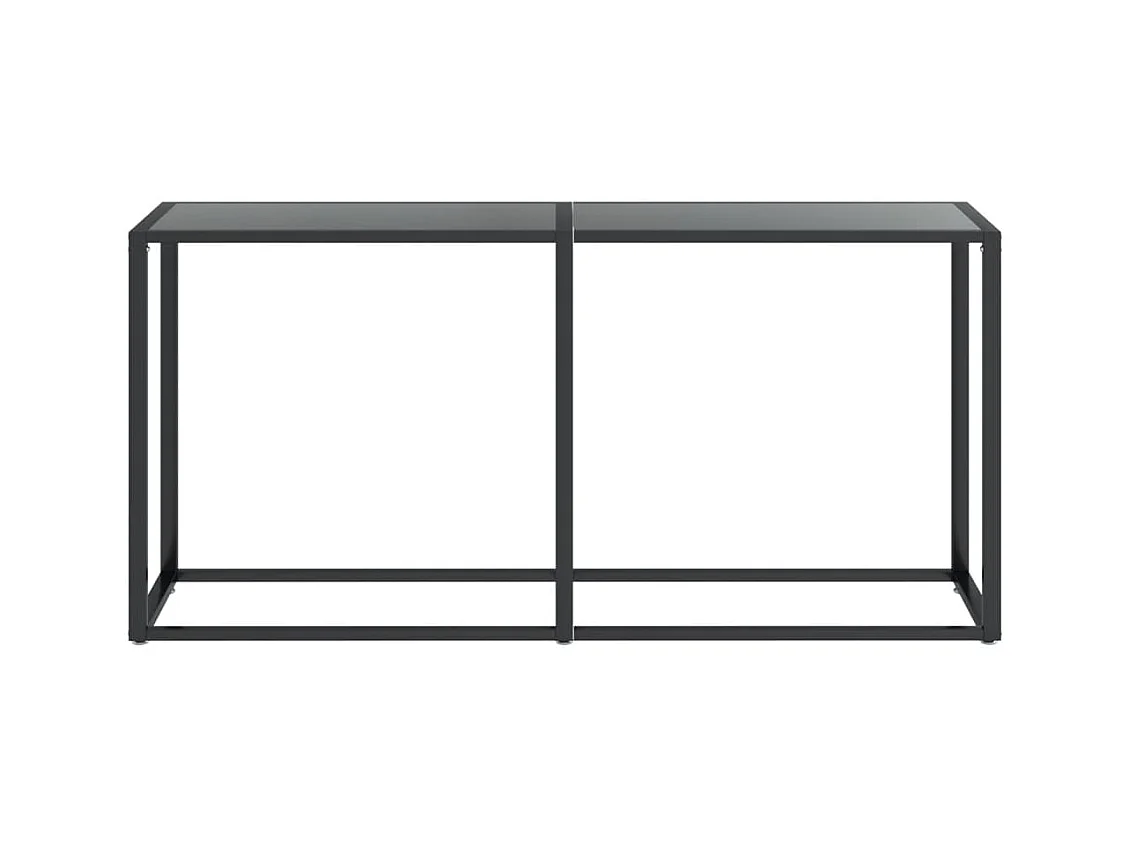 Table console Noir 160x35x75,5 cm Verre trempé