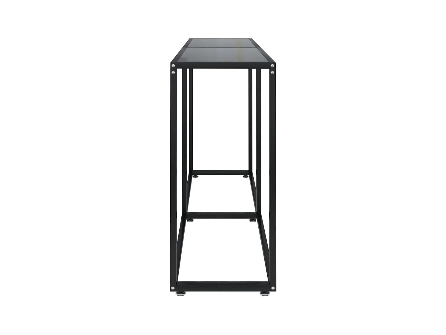 Table console Noir 160x35x75,5 cm Verre trempé