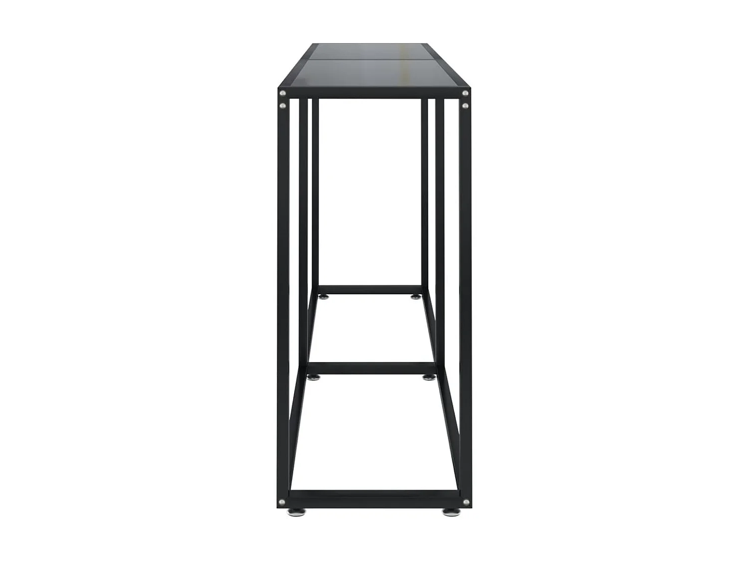 Table console Noir 160x35x75,5 cm Verre trempé