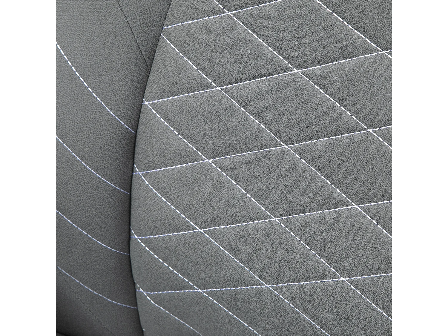 Ergonomische bureaustoel met schommelfunctie, verstelbare armleuningen, zacht kussen, polyester, lichtgrijs (65,5x69,5x122cm)