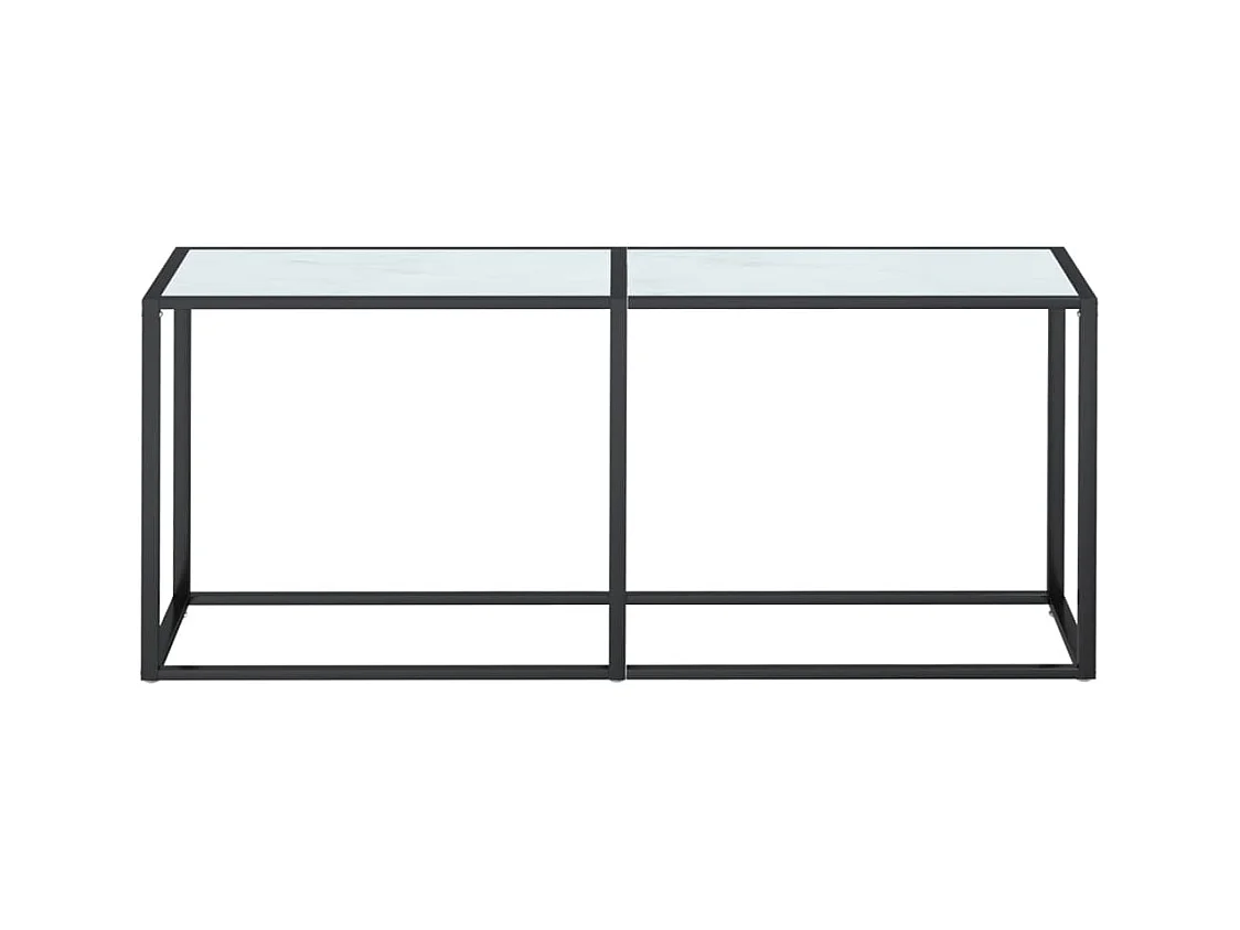 Consoletafel van wit marmer 180x35x75,5 cm Gehard glas