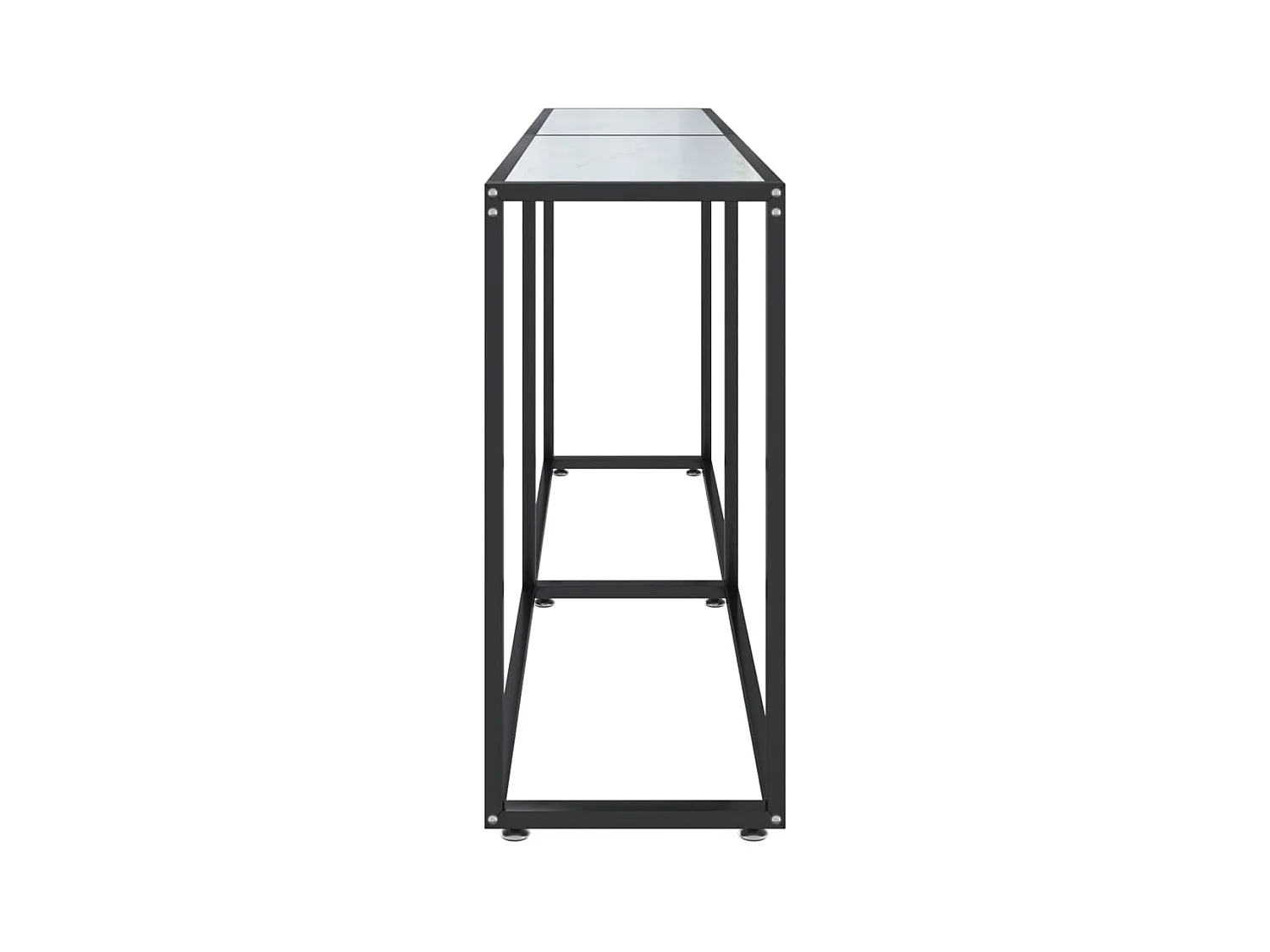 Consoletafel van wit marmer 180x35x75,5 cm Gehard glas