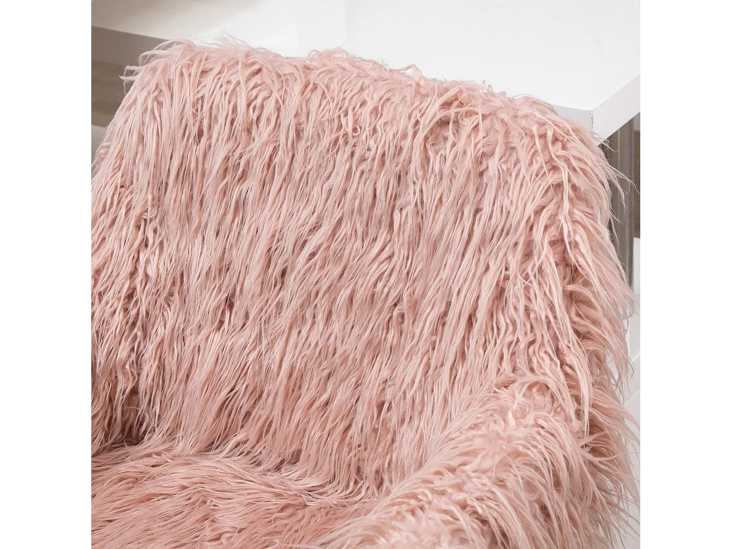 Chaise de bureau pour femmes, ergonomique, simili cuir, rose et argent (57x60x85 cm)