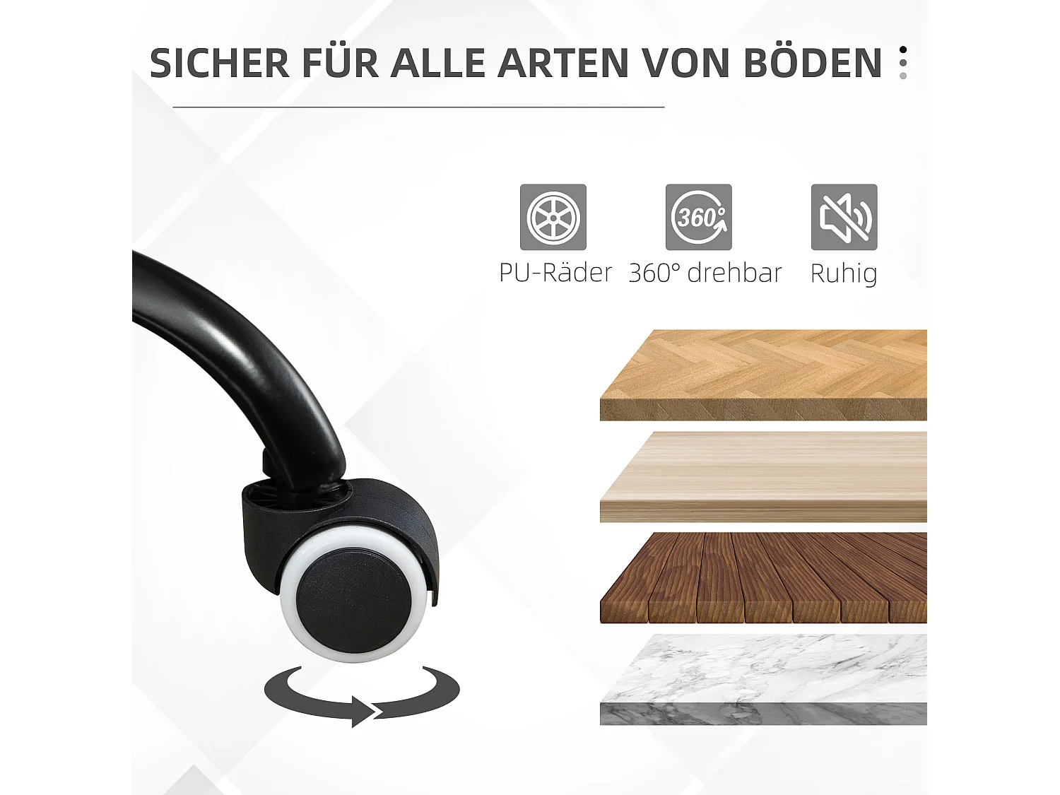 Retro bureaustoel, in hoogte verstelbaar, met schommelstoel, schuim, bruin (61x58x82-91 cm)