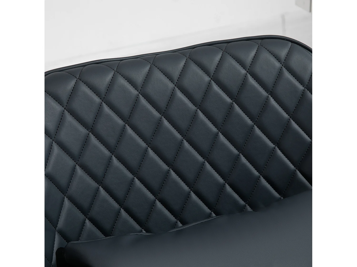 Sedia da ufficio con massaggio, altezza regolabile, ergonomica, con cuscino lombare, similpelle, grigio (57x70x86 cm)