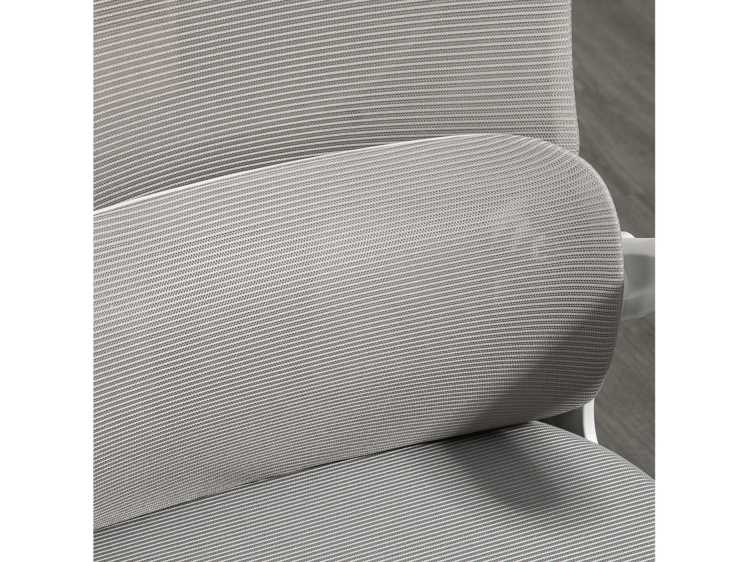 Sedia da ufficio ergonomica, regolabile in altezza, con poggiatesta, braccioli e supporto lombare, grigia (60x59x122 cm)