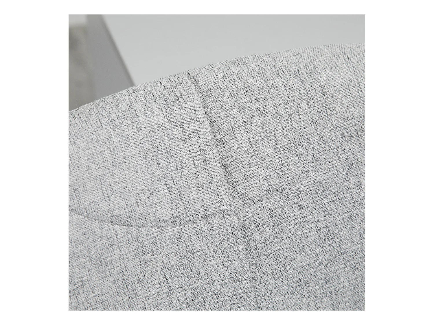 Chaise de bureau sans accoudoirs, réglable en hauteur, métal, gris clair (49x56.5x73-82.5 cm)