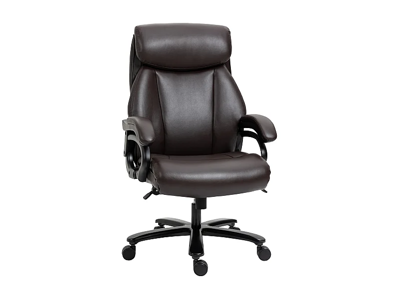 Silla de oficina ergonómica, con reposabrazos, reposacabezas y soporte lumbar, espuma, color negro (72x83x122 cm)