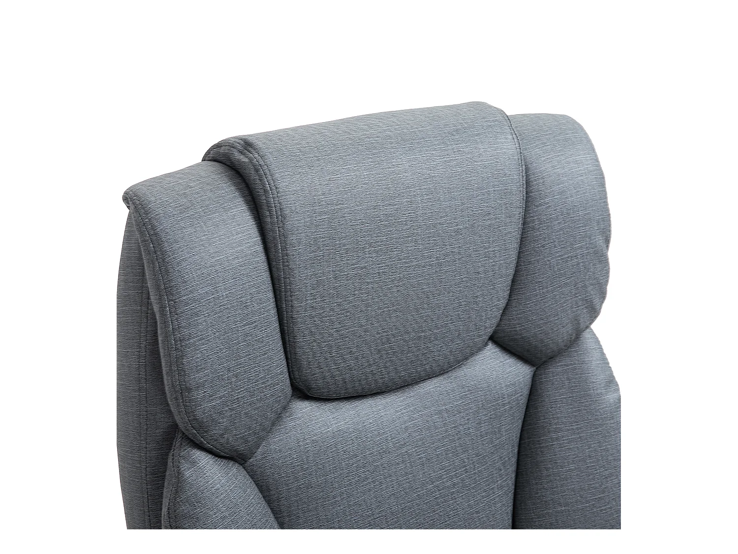 Chaise de bureau ergonomique avec fonction inclinable à 150°, plastique, gris (68x80x126 cm)